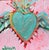 Contemporary Sacred Heart Mini Acrylic Painting For Sale