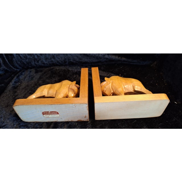Mid-Century Bookends Buffalo by Karl Sickert, 1960s, Set of 2 For Sale - Image 4 of 6