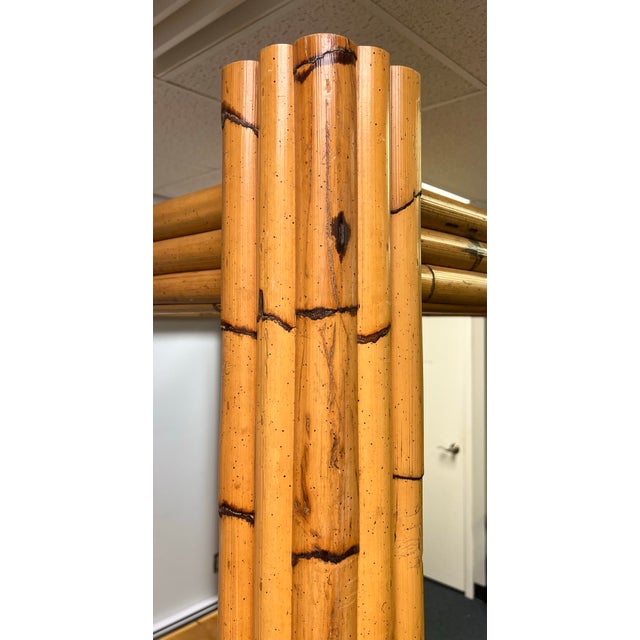 1990s Coastal Bamboo Canopy Bed - Full Size For Sale - Image 5 of 10