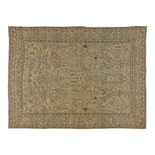 Authentic Persian Kirman Handwoven Wool Carpet For Sale