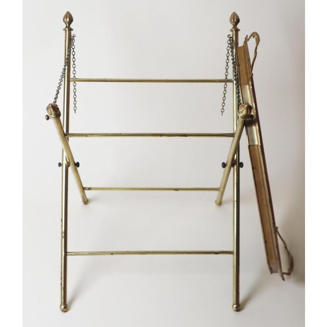 French Hollywood Regency Brass Tray Table, 1970s For Sale - Image 4 of 11