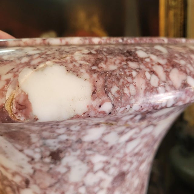Medici Vase on Marble Column, 1900s For Sale - Image 4 of 18