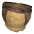 African Woven Grass Basket W/ Lid & Handle For Sale