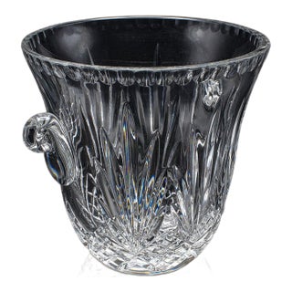 Vintage Wine Bottle Cooler, English, Cut Crystal, Champagne Ice Bucket, c.1960 For Sale