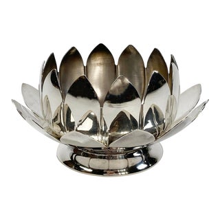 Vintage Leonard Silverplate Lotus Bowl For Sale