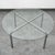 1960s Mid Century Modern Coffee Table Metal Round Glass Vintage Circular X Base Silver For Sale In Sacramento - Image 6 of 12