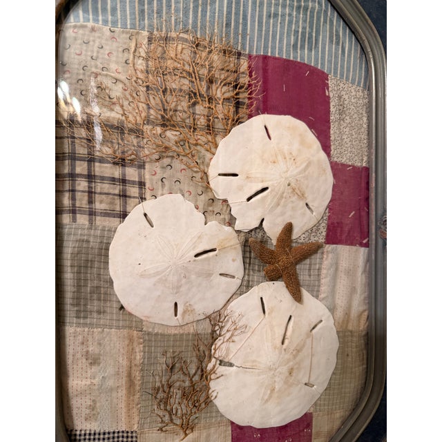 Coastal Vintage Hand Made Shell Art, Framed For Sale - Image 3 of 8