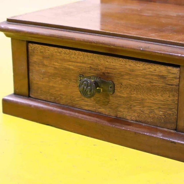 Wooden Polished Mirror with Side Drawers For Sale - Image 6 of 11
