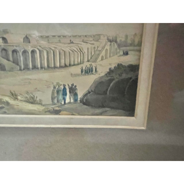 Metal Original Lithograph Framed Pictures of Pompeii 1830 - Set of 3 For Sale - Image 7 of 12