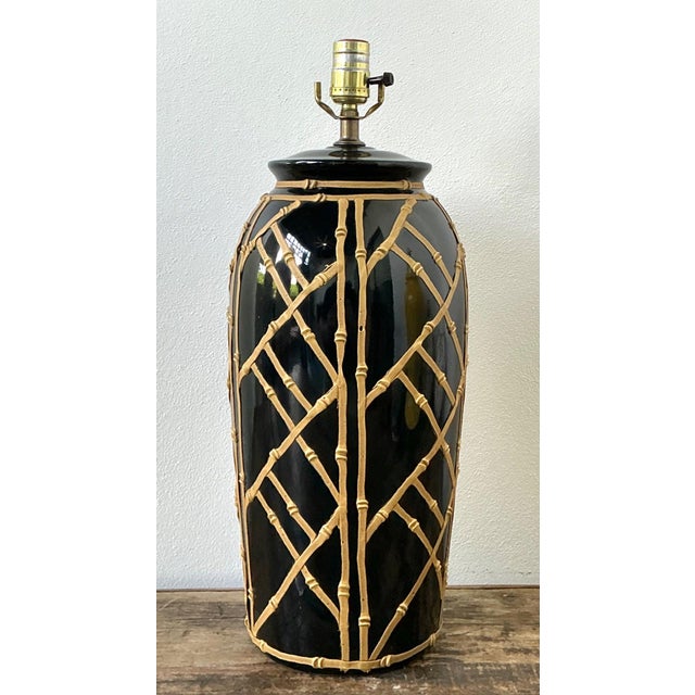 Vintage Glazed Ceramic Icing Lamp For Sale - Image 9 of 16