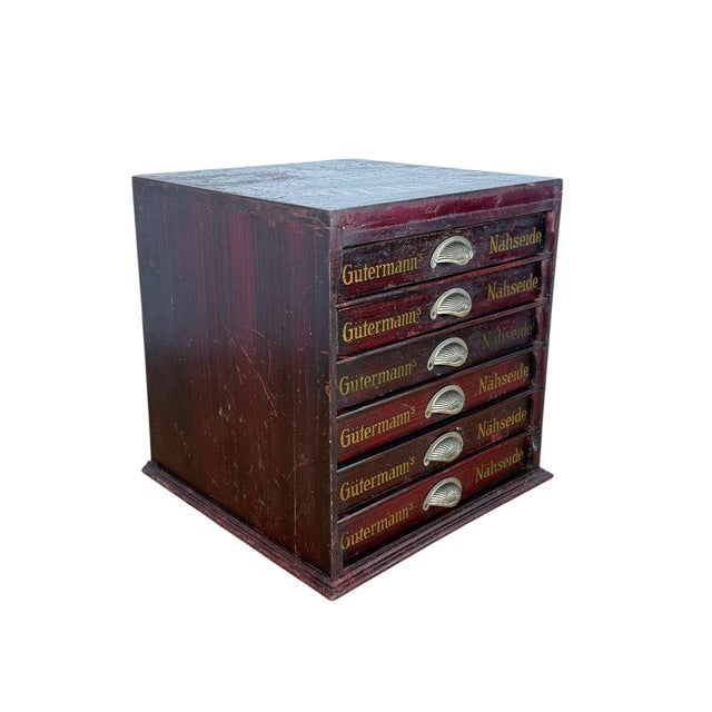 Antique Gütermann Thread Cabinet in Wood, 1890s For Sale - Image 9 of 9