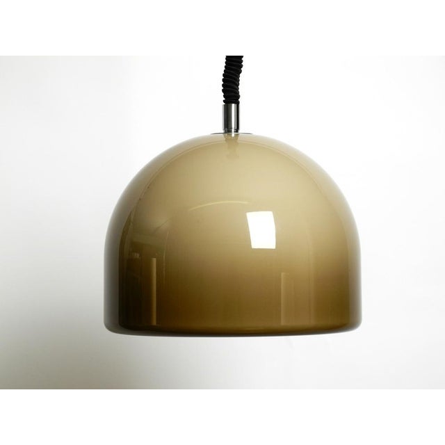 Space Age Pulley Pendant Lamp with Brown Plastic Lampshade by Staff for Staff Leuchten, 1960s For Sale - Image 6 of 15