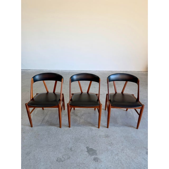 1960s Set of 6 Kai Kristiansen Style Danish Teak Mid Century Dining Chairs For Sale In Tampa - Image 6 of 12