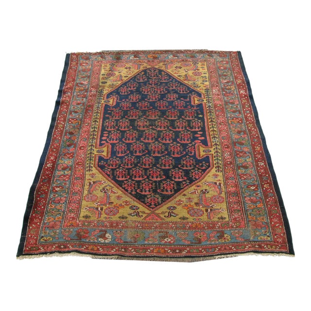 1900 Antique Zanjan Rug 5'6'' X 4'1'' For Sale