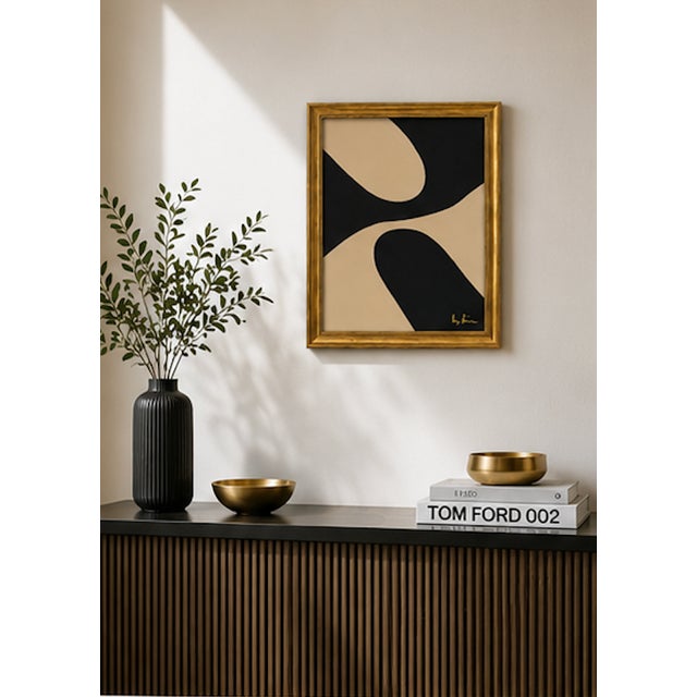Paint Organic Rhythm — Mid-Century Inspired Abstract by Bryan Boomershine, Framed For Sale - Image 7 of 7