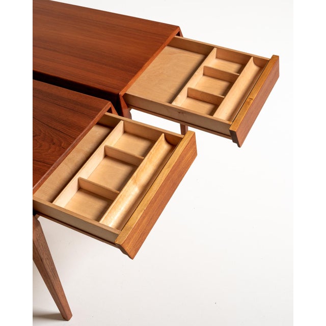 Model 35 Bedside Tables by Severin Hansen for Haslev, 1960s, Set of 2 For Sale - Image 12 of 14