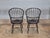 Late 20th Century Late 20th Century Pair of d.r. Dimes Sack Back Windsor Arm Chairs Bench Made Black Crackle Finish For Sale - Image 5 of 7