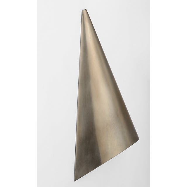 Kelly Wearstler for Visual Comfort Signature Piel 14" Indoor/Outdoor Wall Wash in Pewter For Sale In Houston - Image 6 of 9