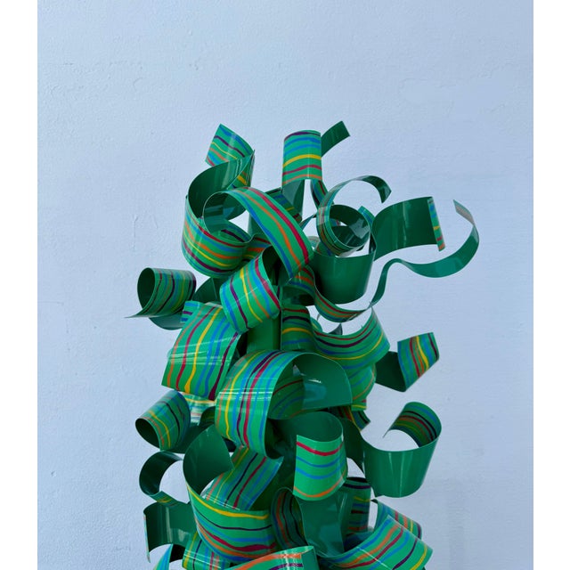 Dorothy Gillespie, Huge Dorothy Gillespie Colorful Abstract Expressionist Enamel Painted Sculpture, 2001 For Sale - Image 12 of 14