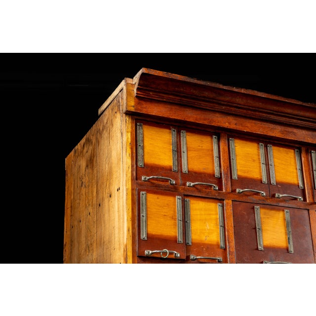 Massive Antique Maple Dry Goods Cabinet For Sale In Chicago - Image 6 of 18