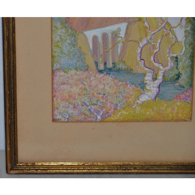 Art Deco Fantasy Castle on a Hill Gouache Painting C.1920s For Sale - Image 3 of 10