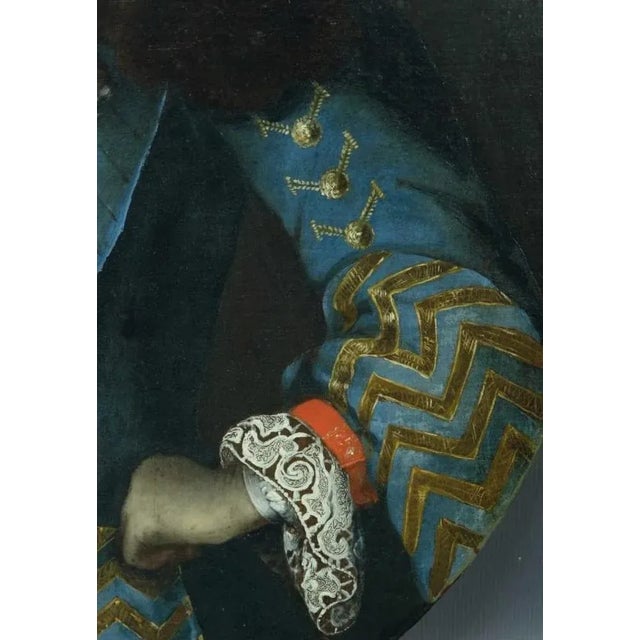 Entourage of Francois De Troy, Portrait, Oil on Canvas For Sale - Image 6 of 8