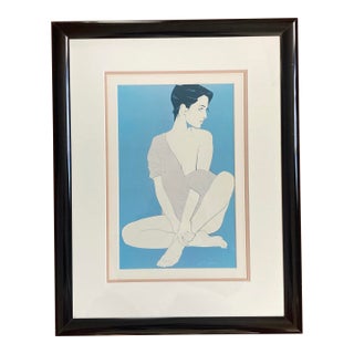 1980s Nagel Print, Triple-Matted, Framed, Excellent Pose and Condition For Sale