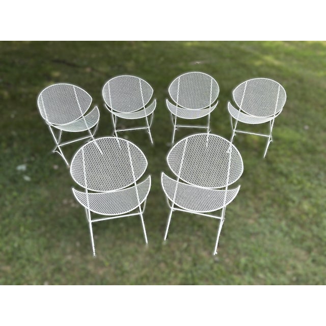 Salterini Mid 20th Century Set of Six "Orange Slice" Chairs by Maurizio Tempestini for Salterini, Professionally Restored For Sale - Image 4 of 13