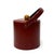 Georges Briard Post Modern Style Padded Maroon Faux Leather Ice Bucket by Georges Briard For Sale - Image 4 of 12