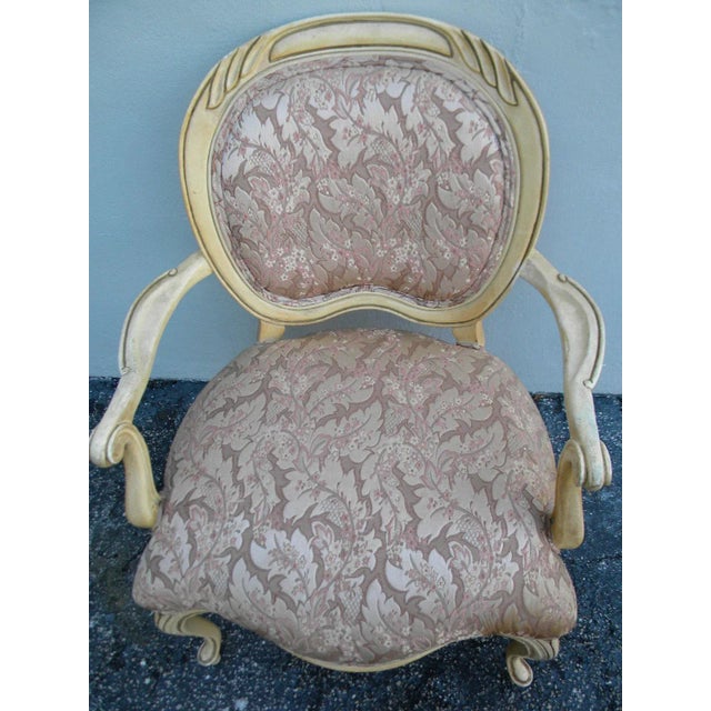 French Painted Living Room Side Chair For Sale - Image 4 of 11