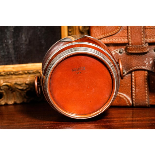 Stunning Arts and Crafts Mixed Metal Sterling Silver Copper Antique Humidor Jar Canister Storage Tobacciana For Sale - Image 10 of 11