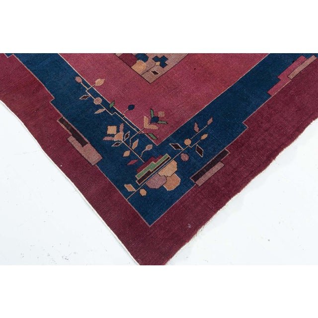 Doris Leslie Blau Vintage Chinese Art Deco Rug For Sale - Image 4 of 9