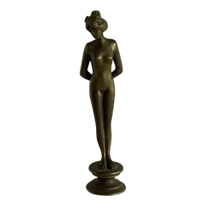 Antique Art Nouveau Nude Sculpture of a Woman