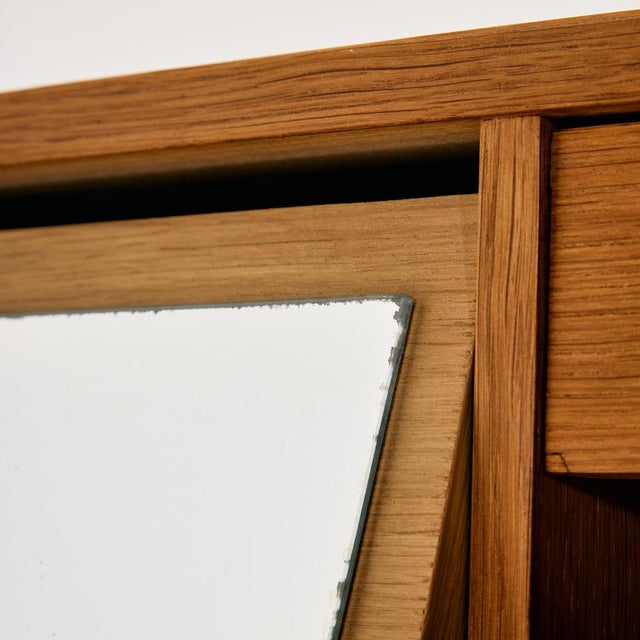 Brown Oak Bureau Desk, 1960s For Sale - Image 8 of 14