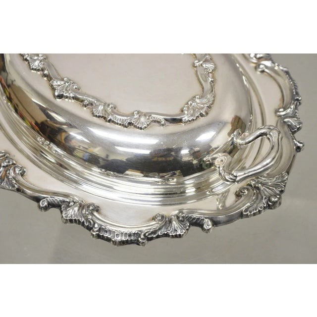 Mid 20th Century Victorian Style Silver Plated Lidded Ornate Serving Dish Bristol Silver by Poole For Sale - Image 5 of 9