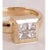 Vintage 14ct Yellow Gold Princess-Cut Diamond Four-Stone Ring, 1960s For Sale - Image 3 of 18