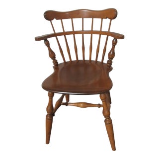 1980s Ethan Allen Maple Winsor Chair Farmhouse For Sale