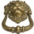 1940s Antique English Brass Lion Head Door Knocker For Sale - Image 5 of 10