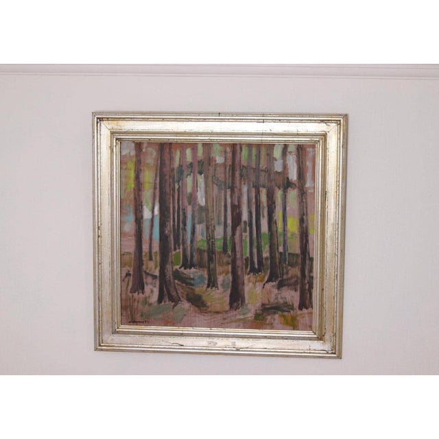 Harry Wichmann, Tree Trunks, 1953, Oil on Panel, Framed For Sale - Image 13 of 17