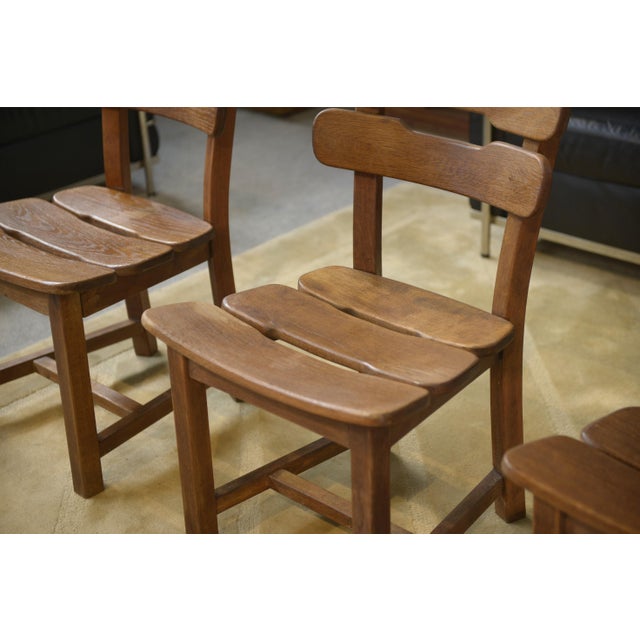 Oak Dining Chairs, 1950s, Set of 4 For Sale - Image 9 of 12