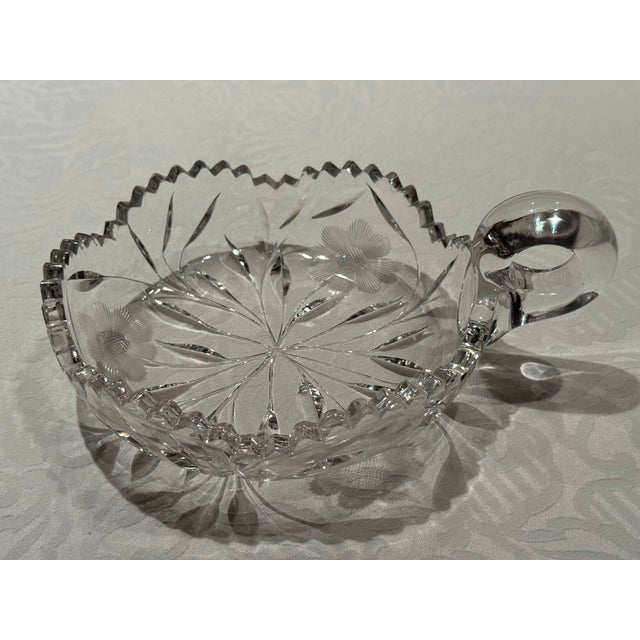 Glass Late 19th Century American Brilliant Period Cut Crystal Candy Bowls - a Pair For Sale - Image 7 of 10