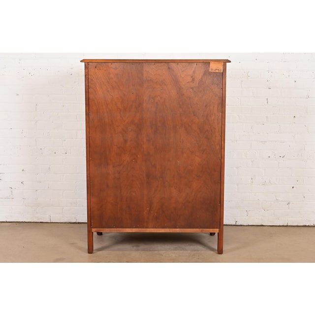 1980s Kindel Furniture French Provincial Louis XV Carved Cherry Wood Highboy Dresser For Sale - Image 12 of 13