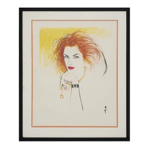 Cindy Crawford by Rene Gruau Lithograph