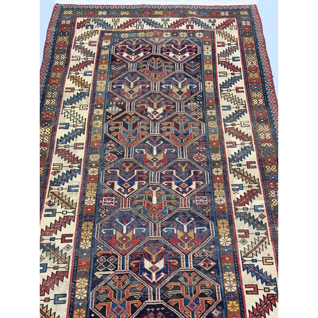 Antique Caucasian Kazak Rug 3’5" X 6’1" For Sale - Image 9 of 11
