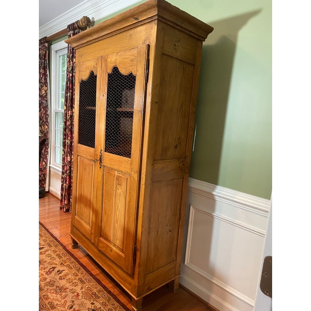 French Cheese Armoire, Circa 1860 — Louis XV Pine, Documented Provenance For Sale - Image 11 of 12