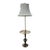 Solid Brass Etched Tray Table Floor Lamp & Silk Shade From the Stiffel Company - a Pair For Sale