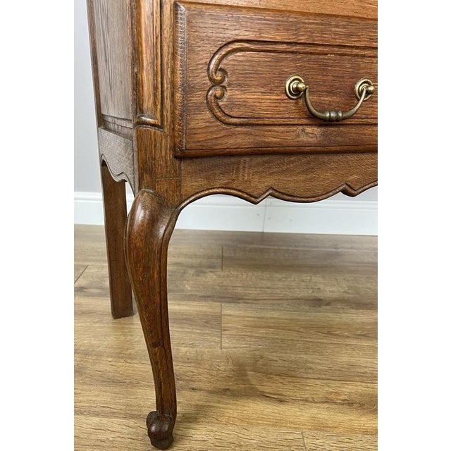 Vintage French Oak Dressing Table with Mirror For Sale - Image 13 of 16