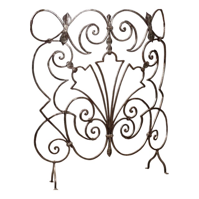 Wrought Iron Fireplace Guard For Sale