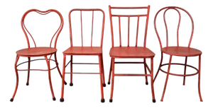 Italian Iron Garden Chairs, 1950s, Set of 4
