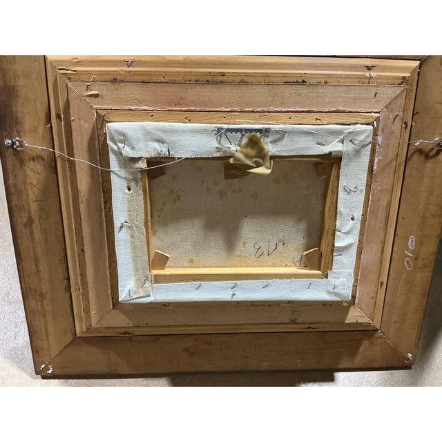 Wood Pair of Mid-Century Still Life Oil Paintings Signed Kance in Carved Gilt Wooden Frames For Sale - Image 7 of 11